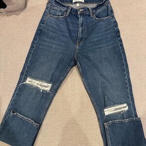 Abercrombie & Fitch Distressed Boyfriend Jeans - Blue